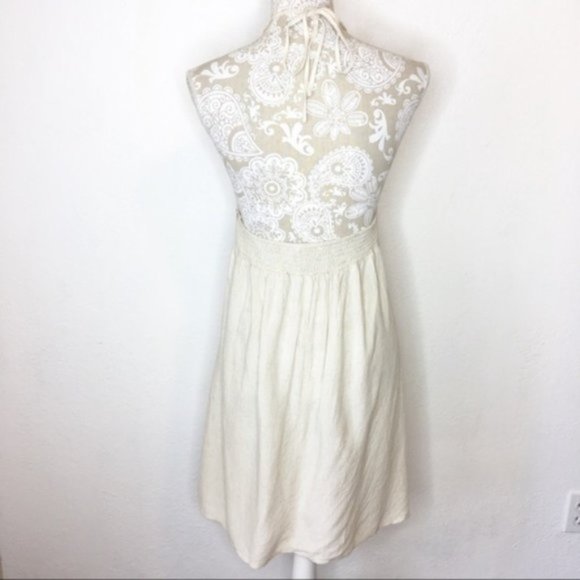 Illa Illa Skye Halter Tent Dress Crochet Coral MED - Picture 6 of 8